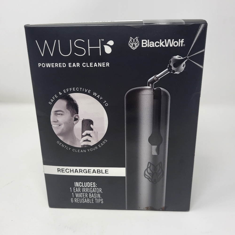 The Black Wolf Wush Powered Ear Cleaner‎ Rechargeable New Prevent Wax